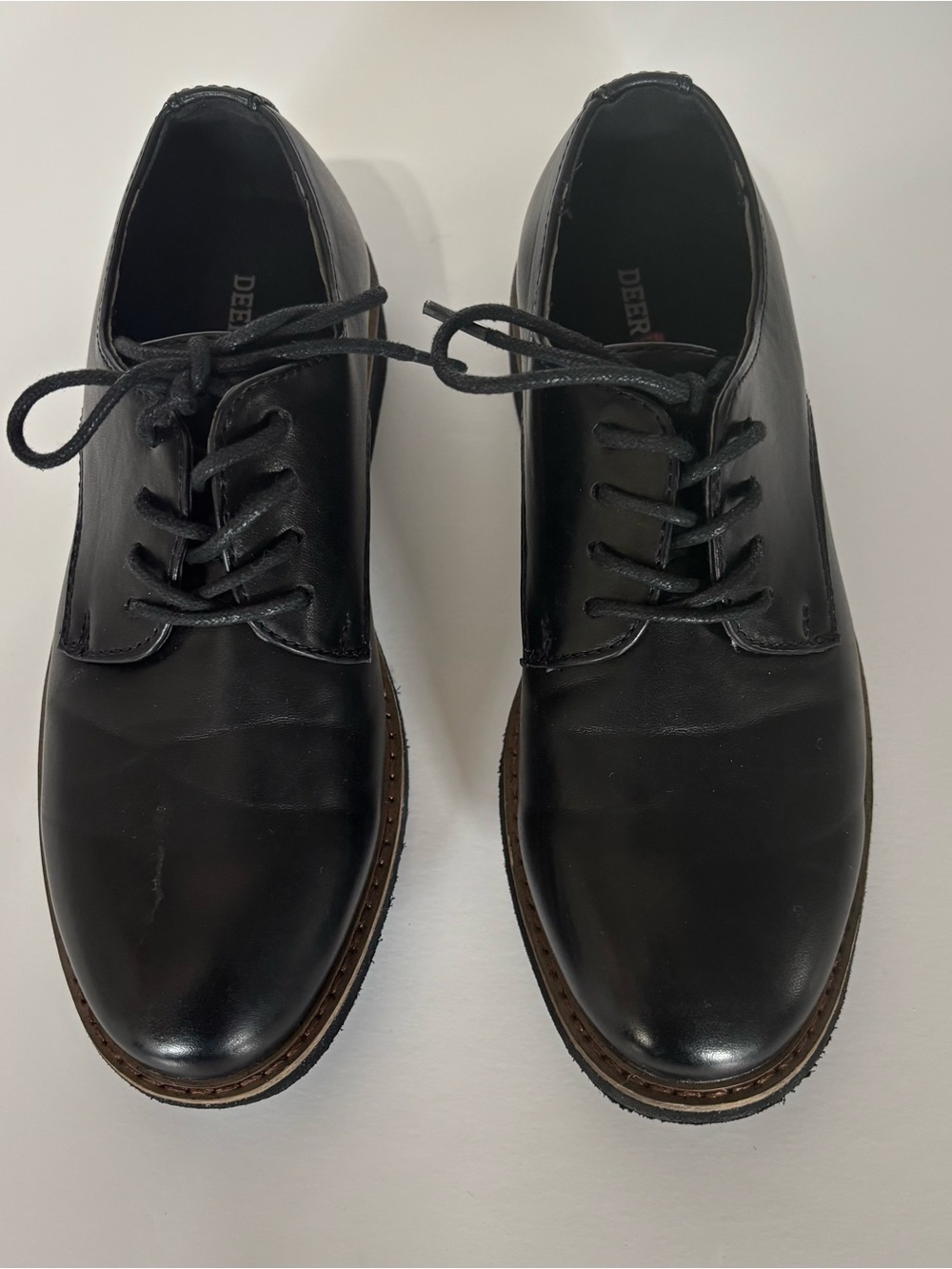 Deer Stags Denny Boys 5
Oxford Black Vegan Leather Dress Shoes Size 2M